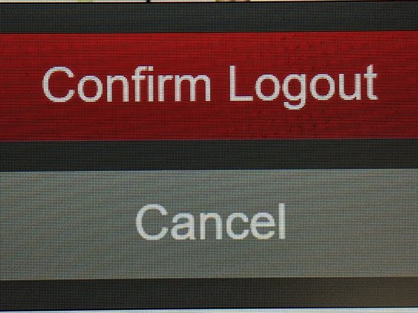 Photo: Button "Confirm Logout"