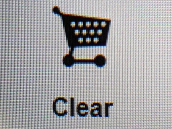 Button: "Clear shopping cart"
