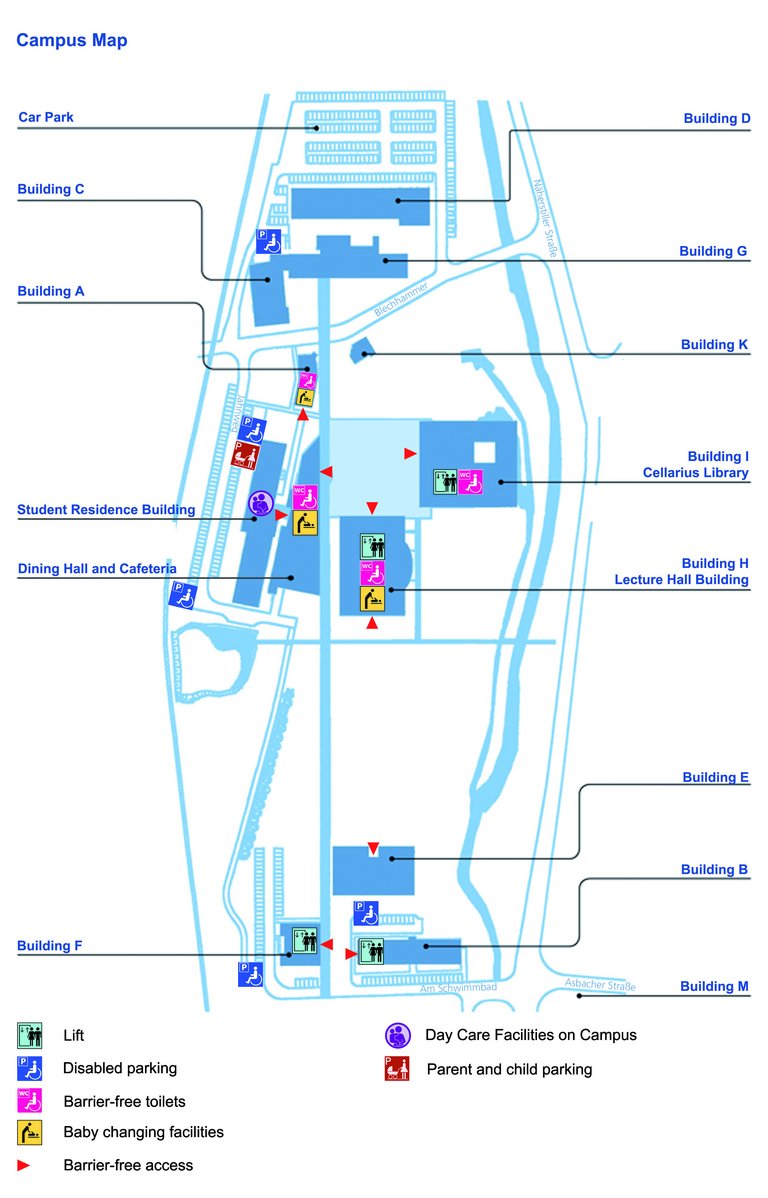 Plan of the campus