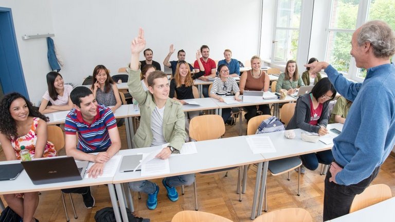 Master students during a lecture