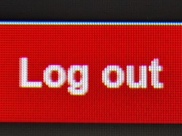 Photo: Button "Log out"