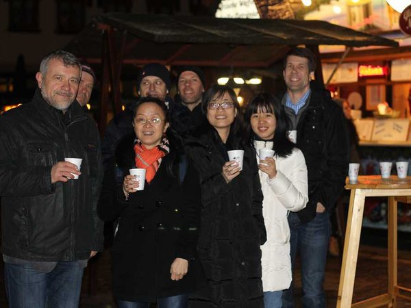 Participants at Christmas market 