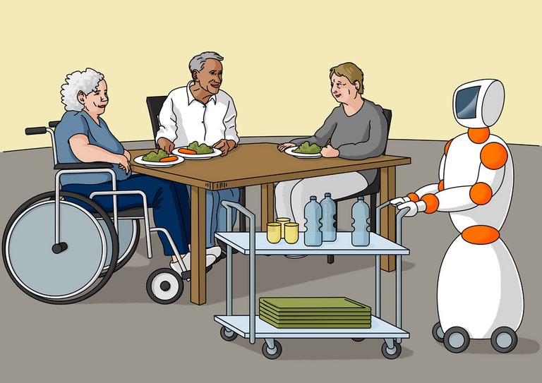 Research Laboratory Care Robotic-Comic