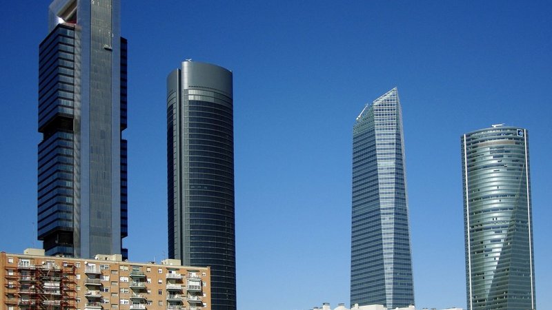 Vier Türme des Geschäftszentrums Cuatro Torres in Madrid