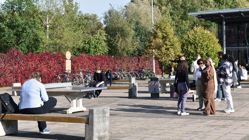 Studenten auf dem Campus