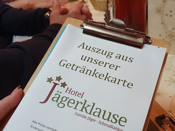 table card of the Jägerklause