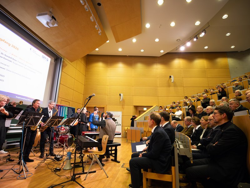 Musiker mit Publikum