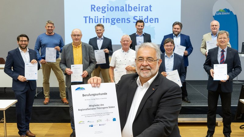 Dr. Peter Traut, Vorstandsvorsitzender des forum Thüringer Wald e. V., beruft die Mitglieder des Regionalbeirates Thüringens Süden.