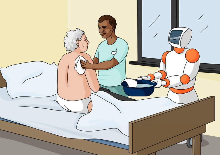 Research Laboratory Care Robotic-Comic