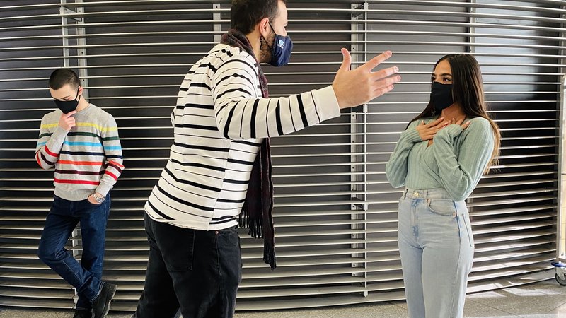 Studierende beim Forumtheater