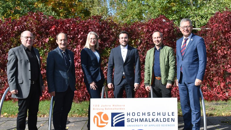Prof. Thomas Seul, Prof. Robert Pietzsch, Steffi Ludwig, Prof. Andreas Wirtz, Dr. Florian Welzel und Prof. Gundolf Baier (v.l.)