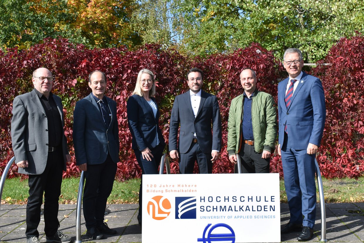 Prof. Thomas Seul, Prof. Robert Pietzsch, Steffi Ludwig, Prof. Andreas Wirtz, Dr. Florian Welzel und Prof. Gundolf Baier (v.l.)