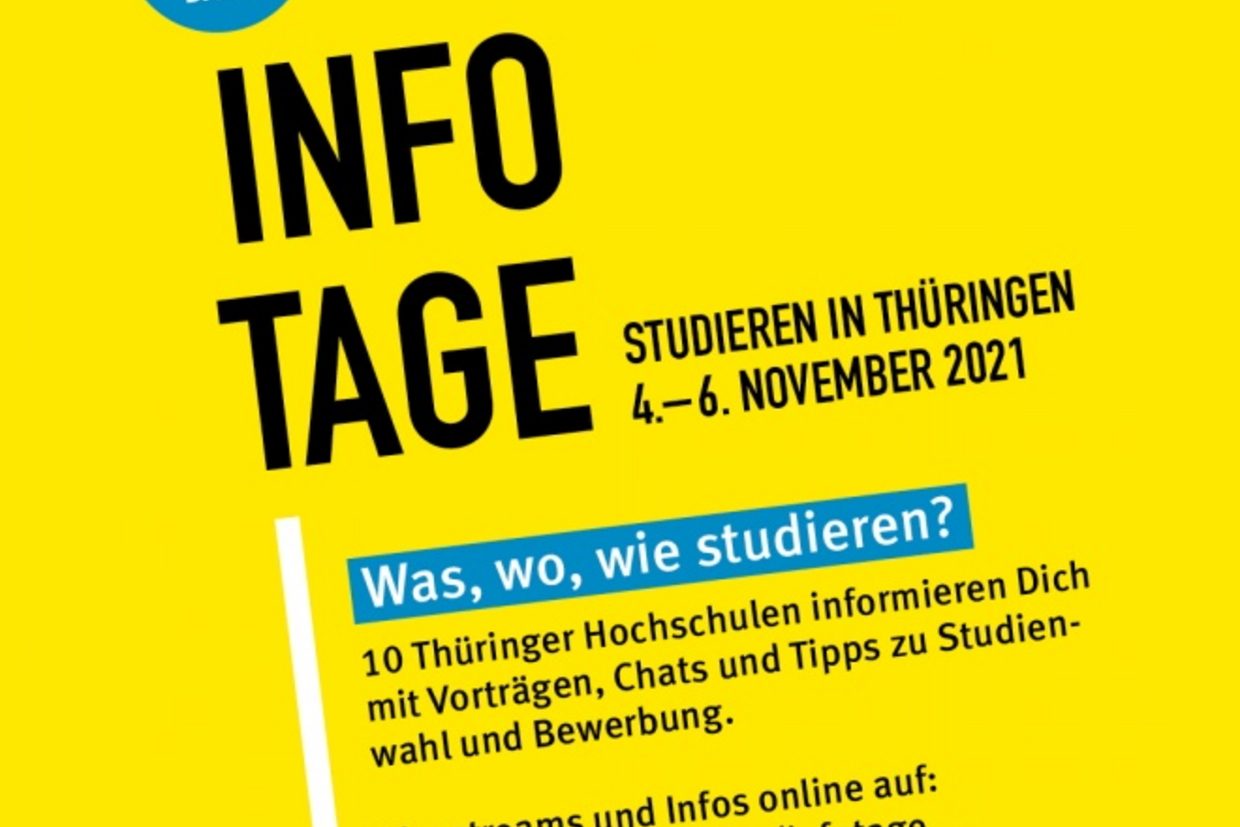 Online - Infotage Studieren in Thüringen · 4.–6. November 2021 | campus-thüringen.de