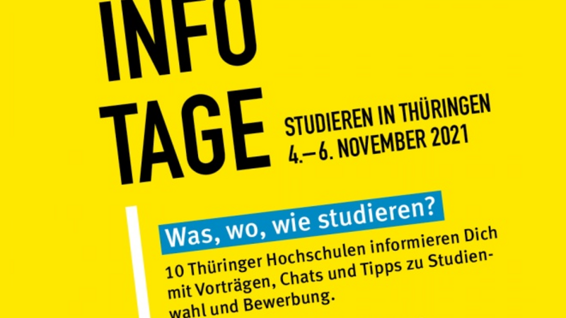Online - Infotage Studieren in Thüringen · 4.–6. November 2021 | campus-thüringen.de