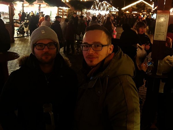 IEW participants at Christmas market 