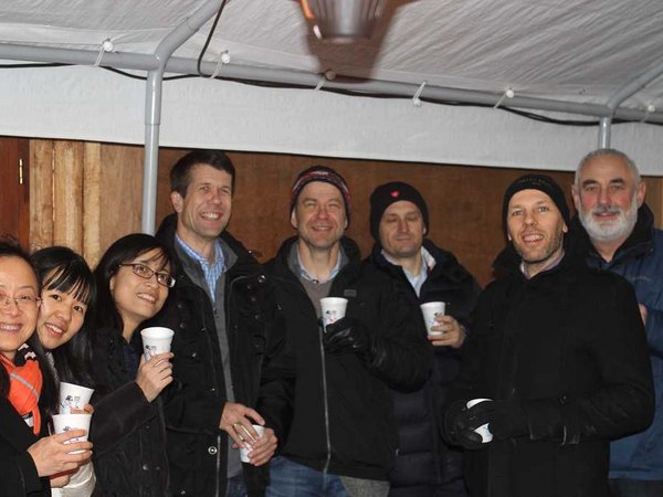 Participants at Christmas market 