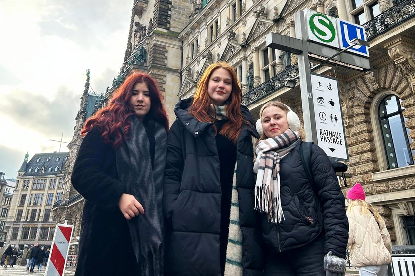 Drei Studentinnen in Hamburg