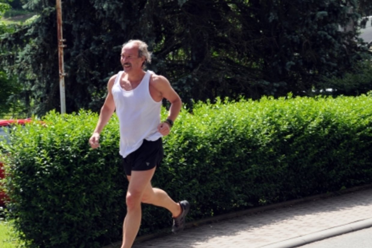 Prof. Dr. Robert Richert beim Triathlon