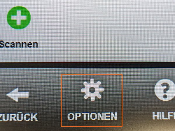 Foto: Schaltfläche "Scanoptionen"