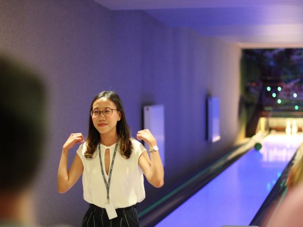 IEW participants play bowling 