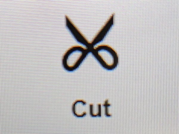 Photo: Button "Cut"