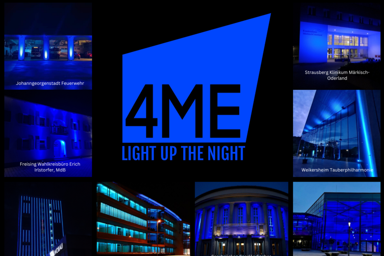 Collage der Kampagne in blau