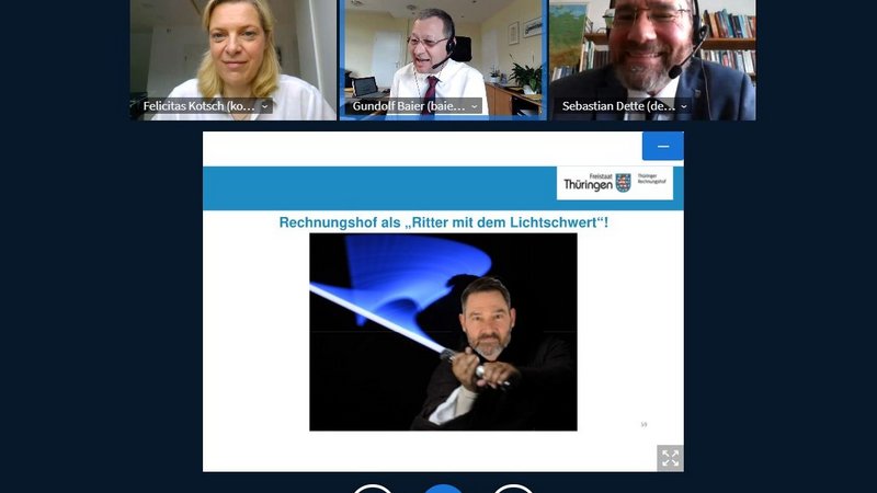 Screenshot des Gastvortrags mit Herrn Dette.