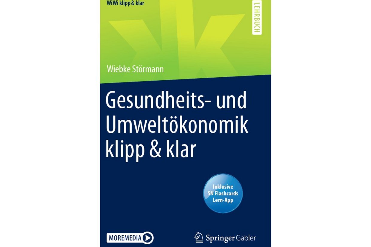 Blaues Cover des Buches Gesundheits- und Umweltökonomik Klipp und Klar ohne Bild oder Grafik