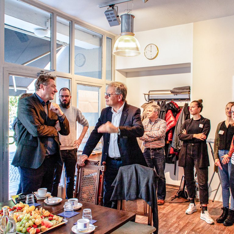 talking people in a room