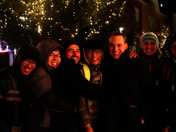 Group photo at the christmas market