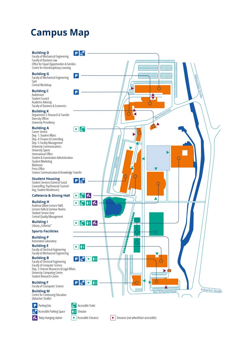 Campusplan Hochschule Schmalkalden