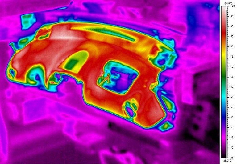 Thermography of the arc welded insert Thermography of the arc welded insert