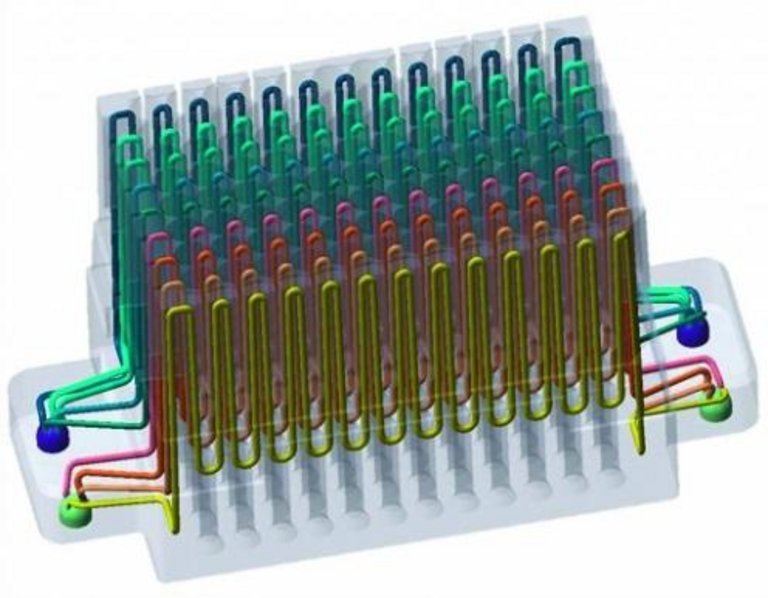 Arc welded insert with internal cooling channels Arc welded insert with internal cooling channels