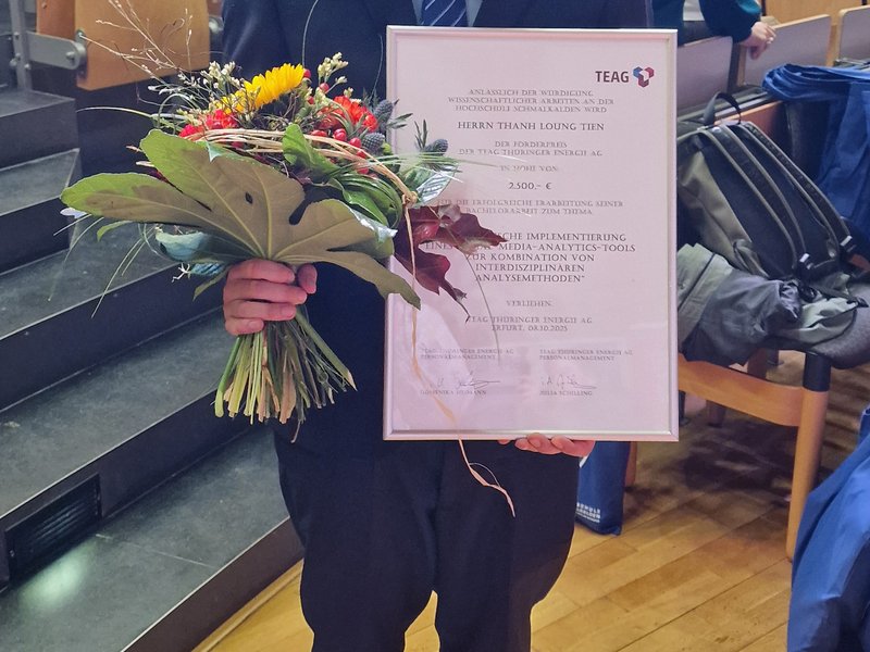 TEAG-Förderpreis 2025 für herausragende Abschlussarbeit - Than Loung Tien