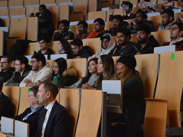 auditorium with students and special guests 