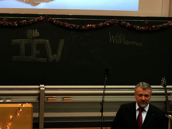 Professor Kolev in lecture hall