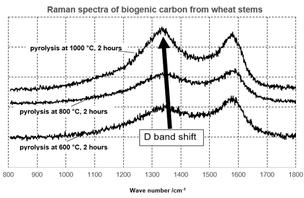 Raman spectra of biogenic carbon from wheat stems Raman spectra of biogenic carbon from wheat stems