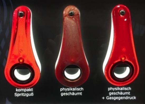 Comparison of surfaces with different foaming processes Comparison of surfaces with different foaming processes