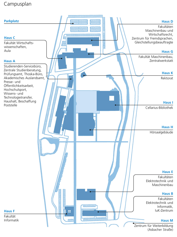 Lageplan der HS Schmalkalden 