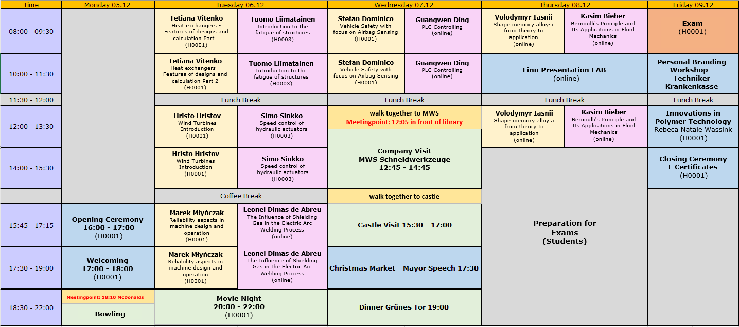 Schedule IEW 2022