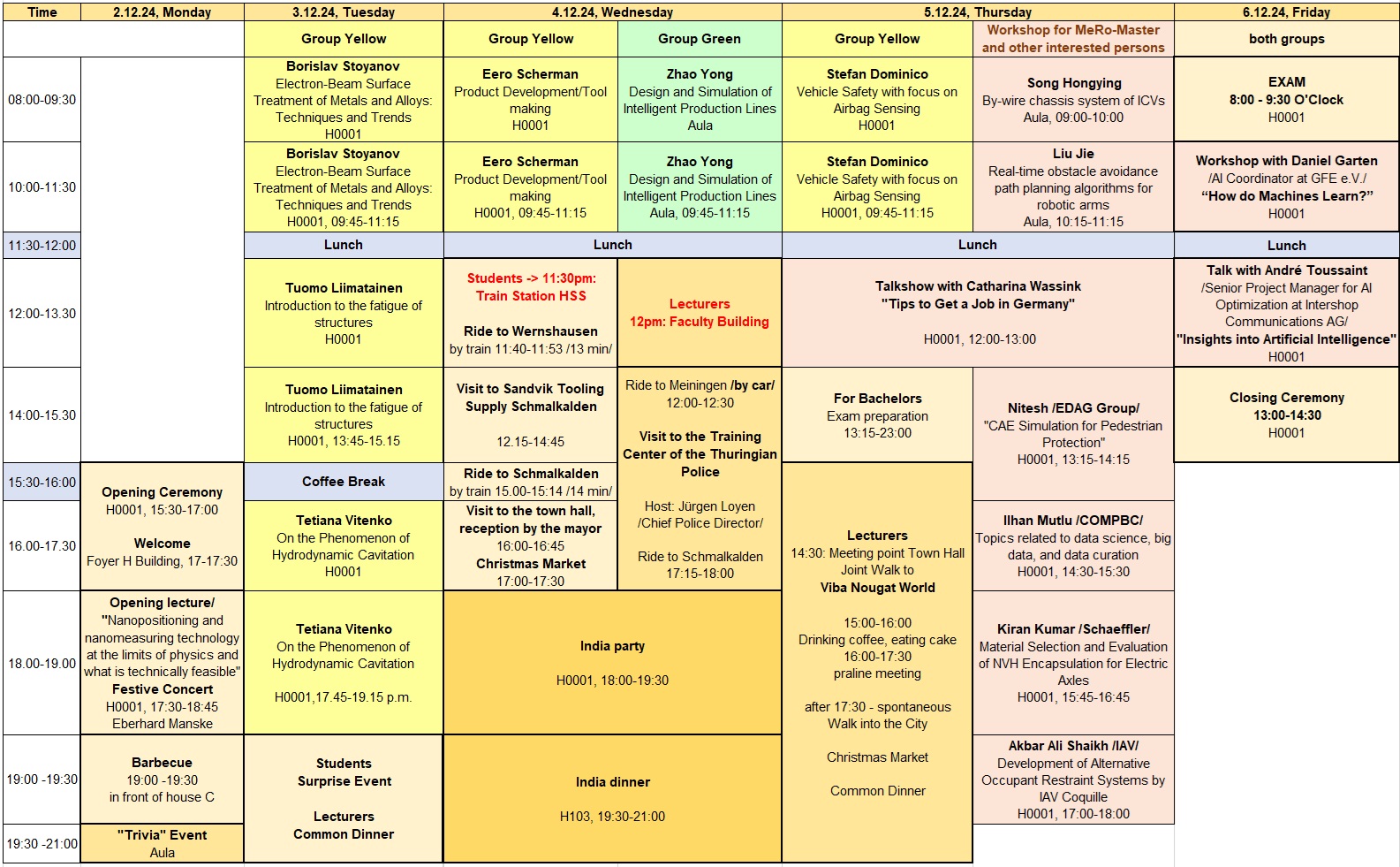 Schedule IEW 2024